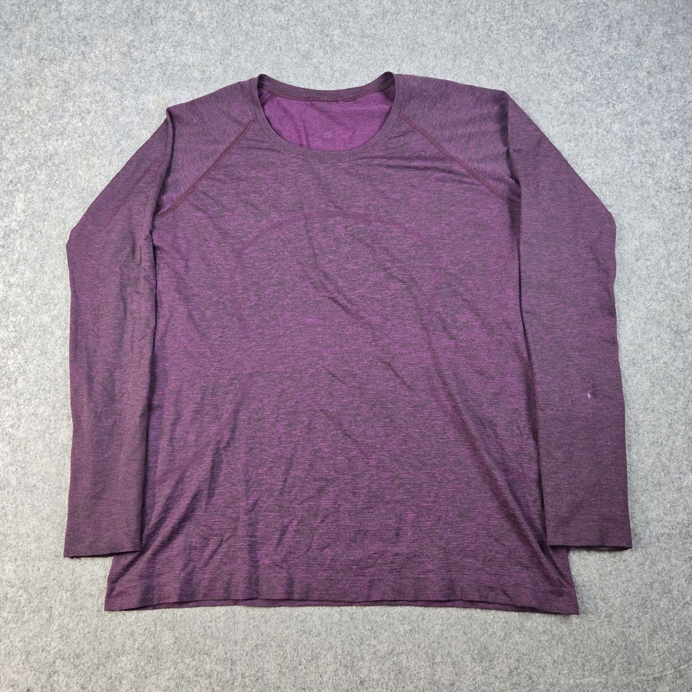 Lululemon Shirt Womens 18 Purple Swiftly‎ Tech Long Sleeve Athletic Yoga Gym